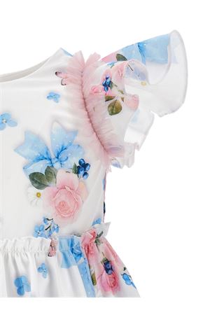 white cotton dress MONNALISA KIDS | 31G90476560099